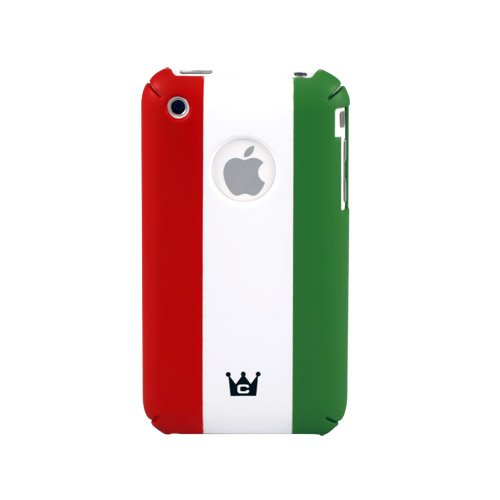 CaseCrown iPhone 3G 3GS Silm Fit Polycarbonate Italy Flag Stripe Case (Red/White/Green)