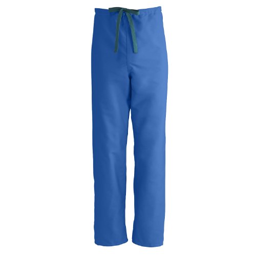 Medline PerforMAX Reversible Drawstring Scrub Pant, ANG-CC, Large, Royal Blue