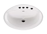 31KsI 5Er0L. SL160  American Standard 0476.037.020 Aqualyn Vitreous China Countertop Sink with Faucet Holes on 4 Inch Centers with Extra Right Hand Hole, White