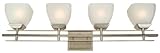 Yosemite Home Decor 95594SN 33-1/2-Inch 4-Light Half Dome Vanity, Satin Nickel