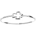 Sterling Silver Open Cross Bangle Bracelet with Hook Closure