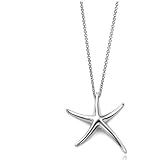 Beauty Starfish Pendant Necklace Polished 18K White Gold Plated Necklace ~ SHOP25