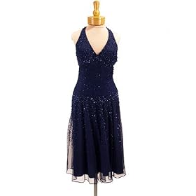 Formal Evening Gown. Beaded Mesh Cocktail Dress for Prom, Party, Wedding by Sean Collection (70139)