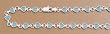 Sterling Silver Stone Anklet - Heart Cut and Aqua - 10'' in Length