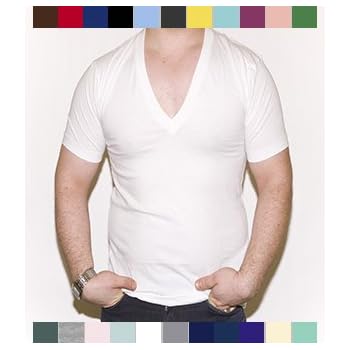 Set A Shopping Price Drop Alert For American Apparel Short Sleeve Deep V-Neck Tee
