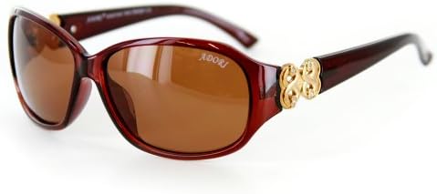 "Adori92027" Elegant Polarized Sunglasses (Brown w/ Amber Lens)