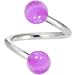 Jewelry : Purple GLOW-n-DARK Spiral Twister Belly Ring
