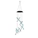 Yescom Solar Wind Chime Hummingbird LED Lights Waterproof Outdoor Yard Garden Decor Christmas Xmas Gifts Changing Color Windchime