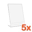 DIN A4 L-St�nder / Werbeaufsteller im Hochformat aus Acrylglas 5er Set