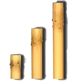 Set of 6-6 Inch Fibre Dripped Candle Covers Slevees