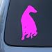 WHIPPET SILHOUETTE - Dog Vinyl Car Decal Sticker #1568 | Vinyl Color: Pink