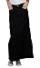 Denim Long Skirt - Black - Womens Black Full Length (SKIRT59)