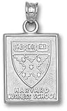 Harvard Crimson Business School Square Shield 5/8 Pendant - Sterling Silver Jewelry