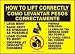 HOW TO LIFT CORRECTLY (W-GRAPHIC) (BILINGUAL) 10 x 14 Dura Fiberglass 10 Yr S