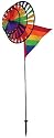 In The Breeze Rainbow Wind Sail Triple Wheel Garden Spinner
