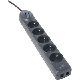 Unitek France - PLUG-IN 5 FT - Parasurtenseur multim�dia - 5 Prise parafoudre -
