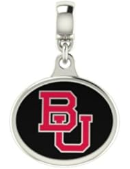 Boston University BU Collegiate Drop Charm Fits Most European Style Bracelets Including Chamilia, Zable, Troll and More. High Quality Bead in Stock for Fast Shipping.