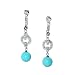 turquoise platinum chandelier earrings