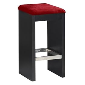 Soho Pablo Backless Stool Bar Stool Red by Home Decorators Collection