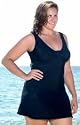 Beach Belle&reg; Black Plus Size Empire Tank - Plus Size Swimsuit Plus Size Swimsuit