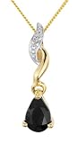 Pendentif - A79TN080336SAYG - Collar y colgante de mujer de oro amarillo (9k) con diamantes y zafiros