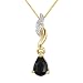 Collier avec pendentif - A79TN080336SAYG - Femme - Or jaune (9 cts) 0.9 Gr - Saphir - Diamant