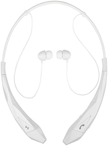 Bluetooth Headphones ZSMJ Wireless Earphones for Running with Mic (CSR 4.0, aptX, Noise Cancelling, Sweatproof) White