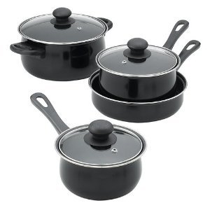 Gibson Chef Du Jour Black 7 Piece Cookware Set product image