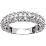 9ct White Gold Diamond Fancy Eternity Ring 1ct Size M