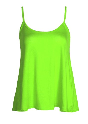 Forever Womens Sleeveless Plain Viscose Jersey Swing Cami Vest Top