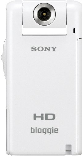 Sony MHS-PM5KW Bloggie Pocket-Camcorder (5 Megapixel, 6,1 cm (2,4 Zoll) LCD Farb-Display, 360 Grad Videoaufnahme) weiß