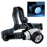 Super Bright 9 LED Headlamp - Black with Adjustable Head Band