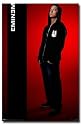 Eminem (Black Hoodie, Red Background) Music Poster Print - 24" X 36"