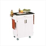 Kitchen Cart - Small Create-a-Cart with Granite Top in White - Home Styles  ....