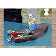 OO Scale Model (1/76th) Scale Model Kit Rowing boat & fisherman'