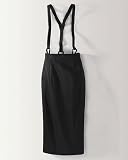 Newport News High-waist suspender pencil skirt