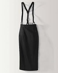 Newport News High-waist suspender pencil skirt