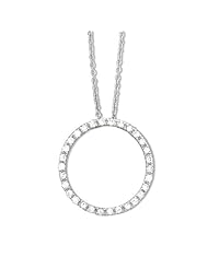 Sterling silver circle of life necklace, 1.25 inch diameter