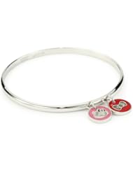 Hello Kitty by Simmons Jewelry Co. Sterling Silver Hello Kitty Enamel Silhouette Charm Bangle Bracelet