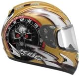 KBC FORCE RR SPEED DEMON GOLD MOTORCYCLE Full-Face-Helmet