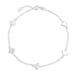 Bling Jewelry Sterling Silver Heart Link Ankle Bracelet