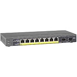 NETGEAR ProSAFE GS110TP 8-Port PoE Gigabit Smart Managed Switch with 2 Gigabit SFP Ports 53w (GS110TP-200NAS)