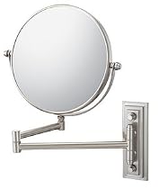 Classic Double Arm Wall Mirror - 5X Magnification - Polished Chrome