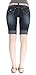 Angels Jeans Juniors Belted Denim Cuffed Bermuda