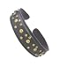 Caravan Stylish In Its Own Rite Wide Headband Of Leather And Studded With Multiple Sizes Of Metal Disks