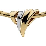 14K Two Tone Gold Chain Slide