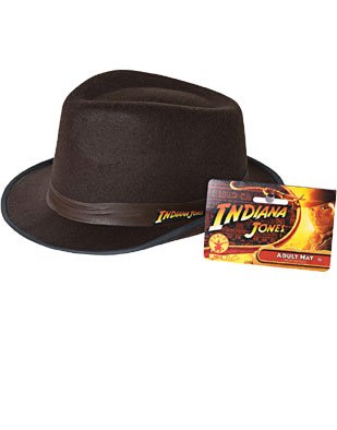  Indiana Jones Adult Costume Accessory Brown Fedora Hat