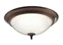 Good Earth Lighting G4319-ABZ-I Barrington Two Light Flush Mount Ceiling Fixture with Scavo Glass Diffuser, Antique Bronze