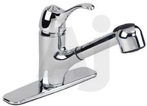 Gerber Allerton Series 40485 Single Handle Kitchen Pull-Out Faucet with 8-1 2 Spout Reach,... by Gerber