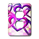 Hearts - Hearts - Light Switch Covers - 2 plug outlet cover